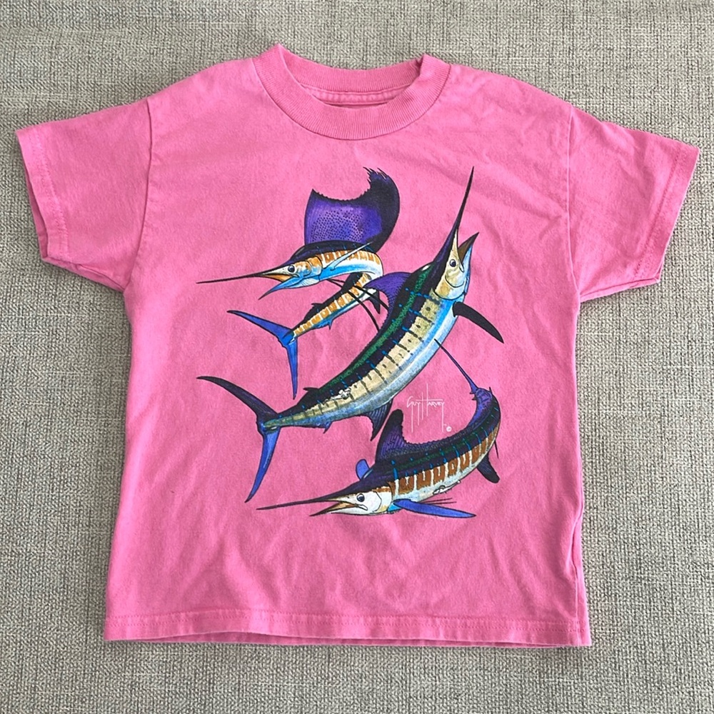 Guy Harvey kid’s marlin fishing tshirt, size XS